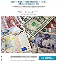 Compra de empresas brasileiras por capital estrangeiro aumenta 40%